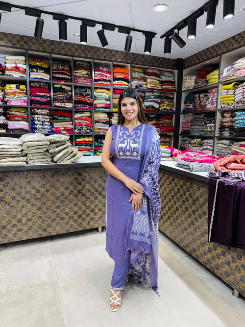 Lavi Dear- Cotton Rayon Suit