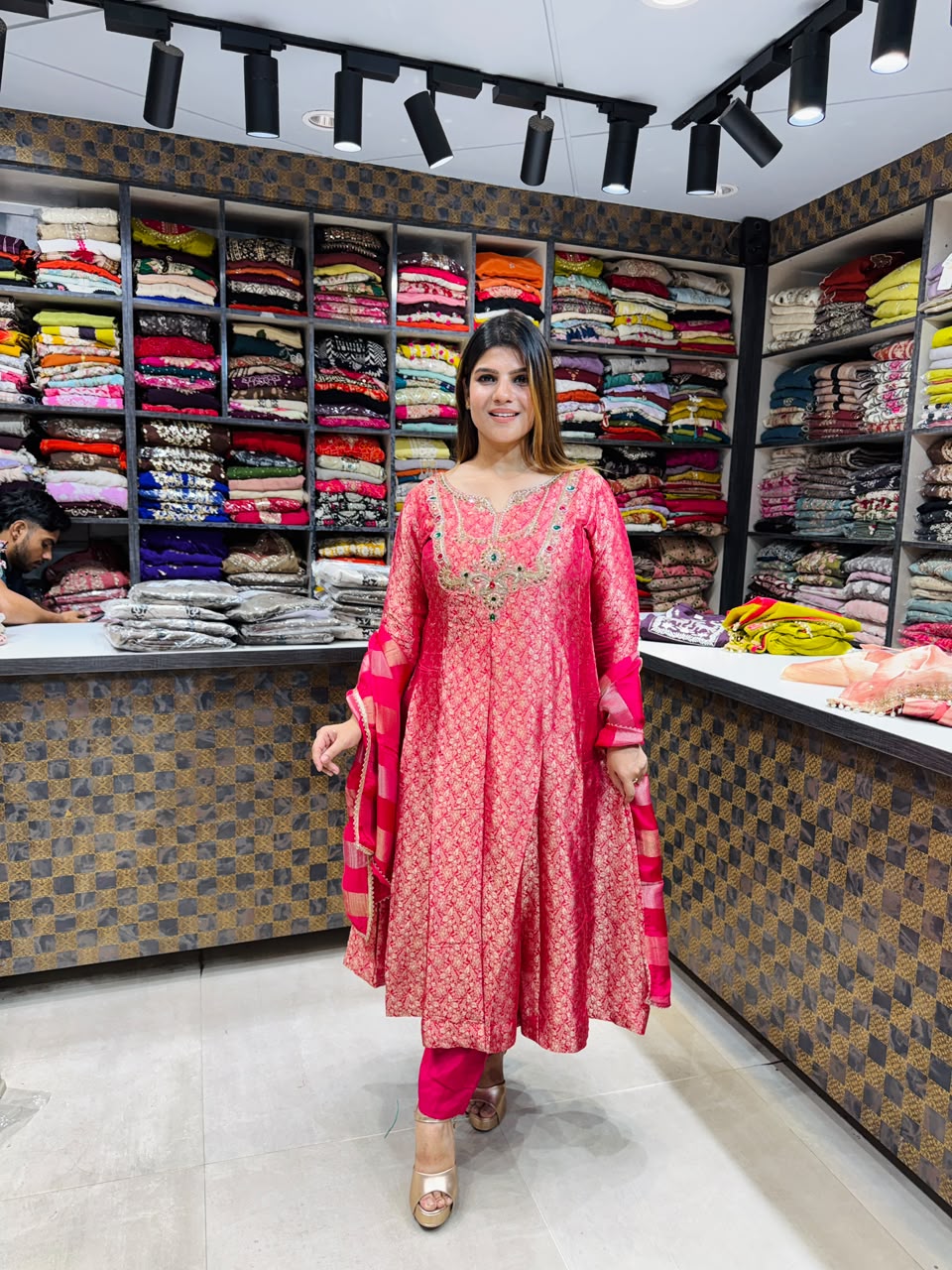 Brochet Anarkali Suit