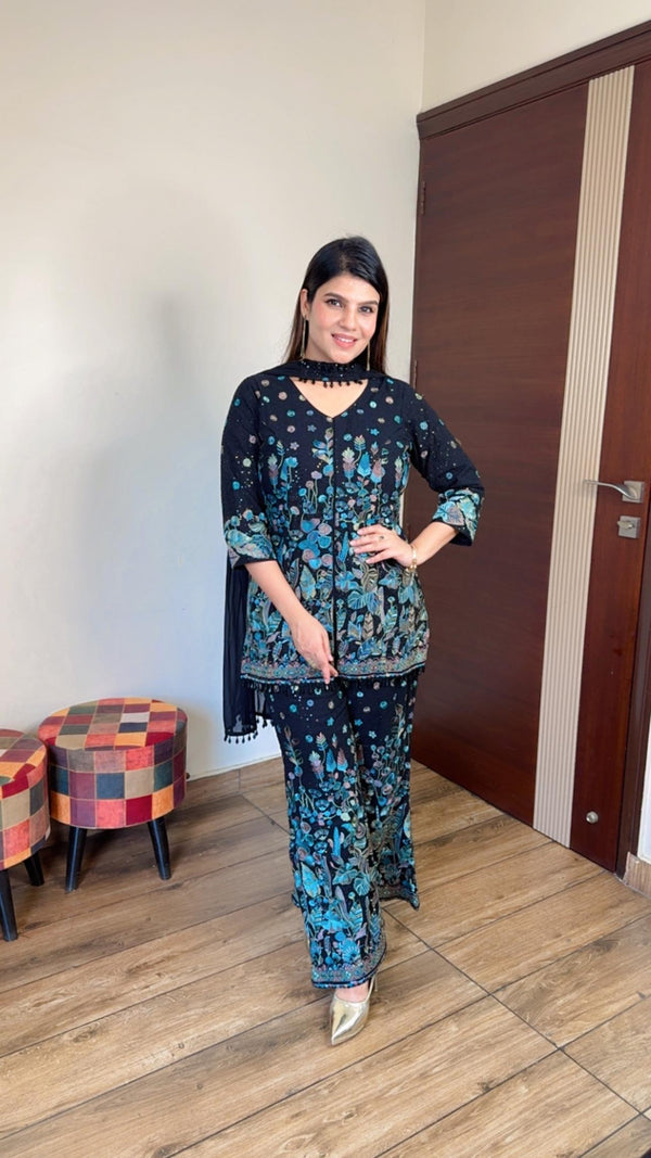 Z Black Indowestern Dress