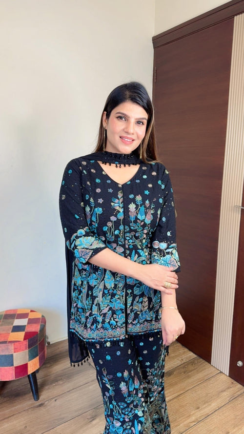Z Black Indowestern Dress