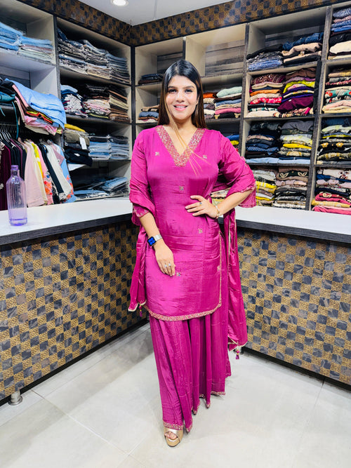Roshni- Chinon Sharara Suit
