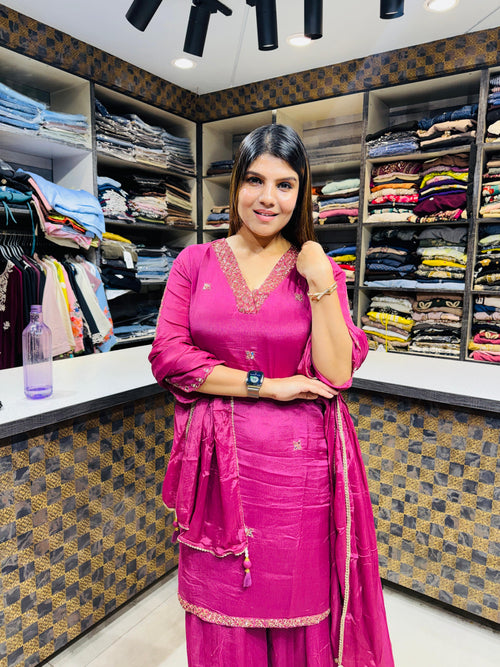 Roshni- Chinon Sharara Suit