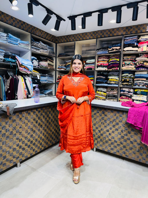 Anaya- Crepe Mirror Work Suit