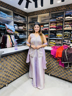 Aaliyah- Silk Short Shirt with Sharara