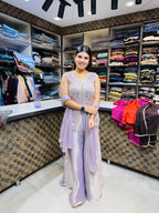 Aaliyah- Silk Short Shirt with Sharara