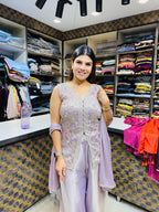 Aaliyah- Silk Short Shirt with Sharara