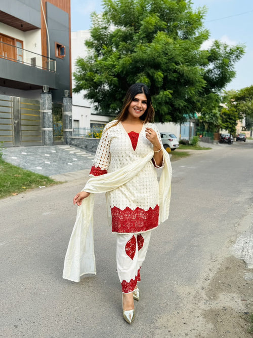 Payal- Cotton Schiffli Suit