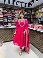 Parul- Georgette Anarkali 3pc