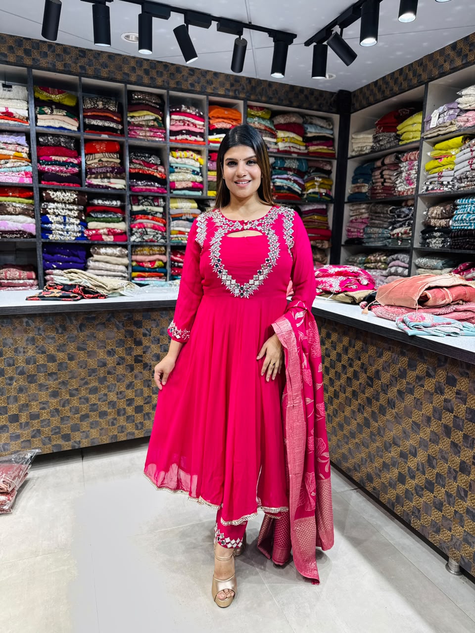 Parul- Georgette Anarkali 3pc
