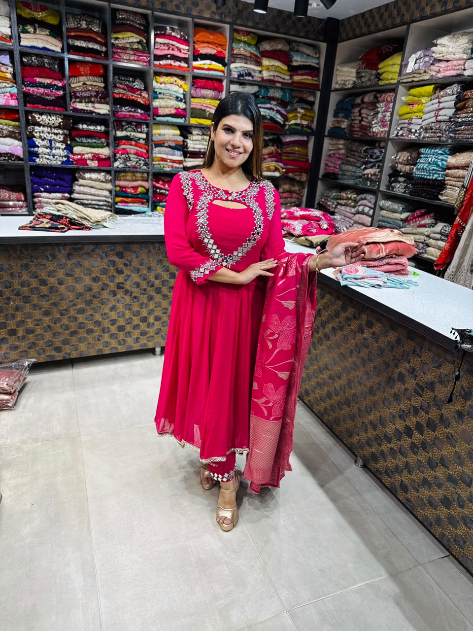 Parul- Georgette Anarkali 3pc