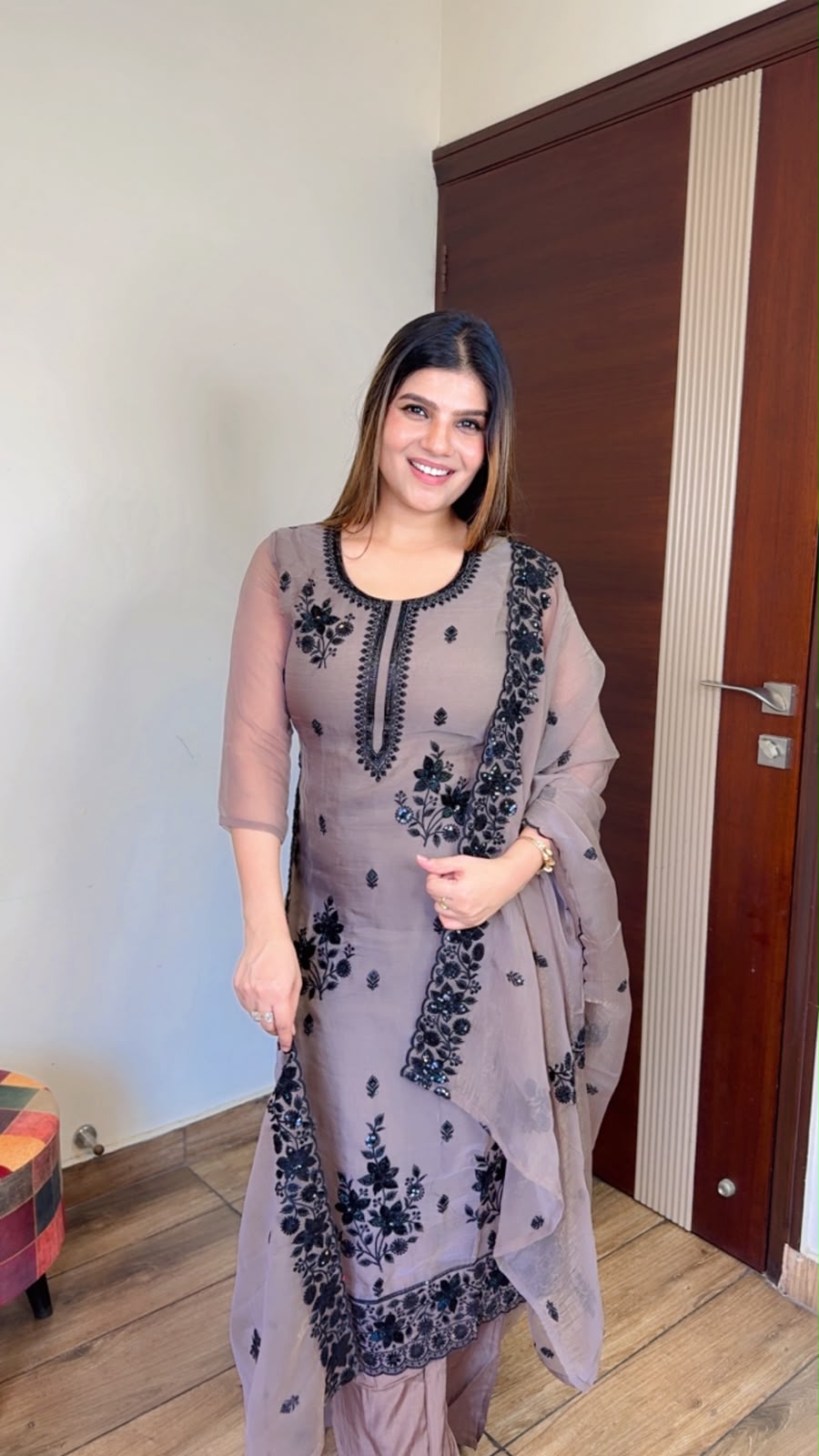 Mahira- Organza Embroidery Suit