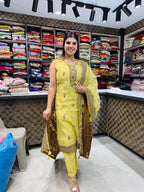 Himani- Linen Straight Suit