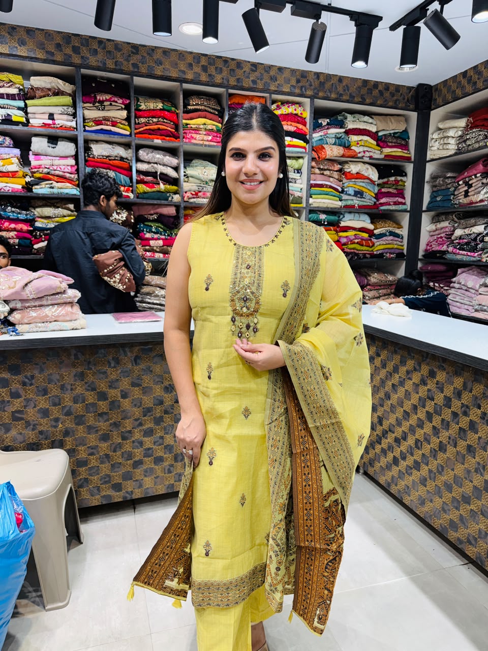 Himani- Linen Straight Suit