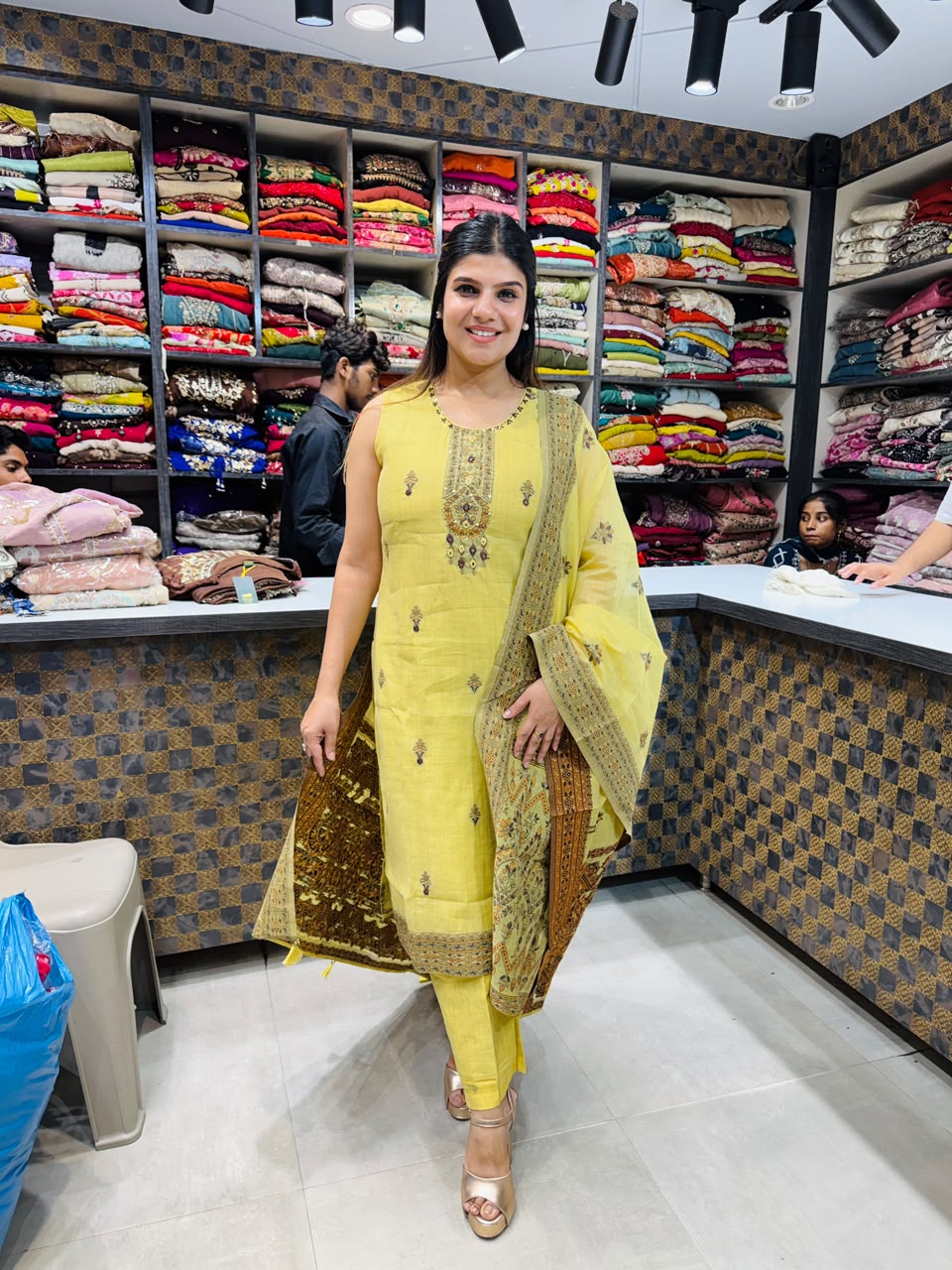 Himani- Linen Straight Suit