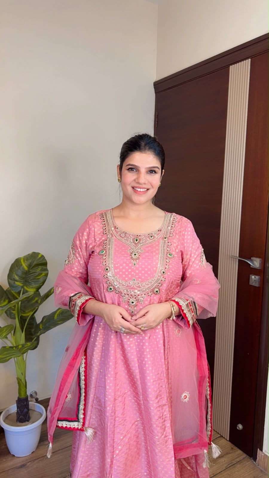 Amina- Gems Jewellery Handwork Anarkali
