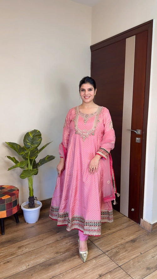 Amina- Gems Jewellery Handwork Anarkali