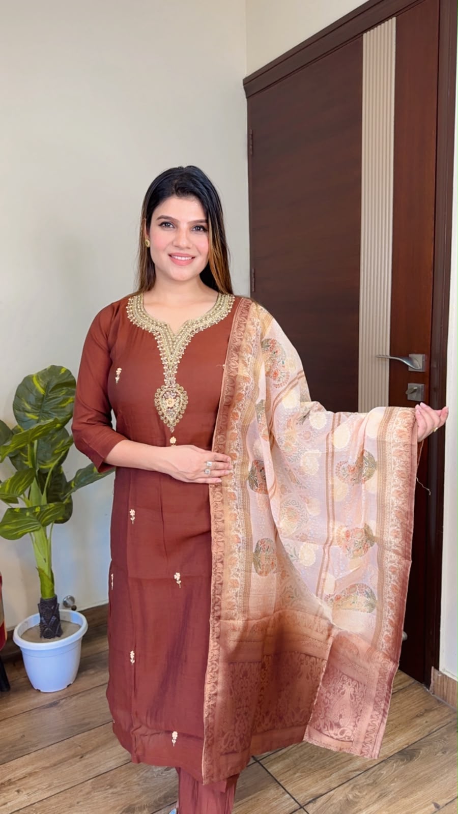 Zoya- Silk Suit