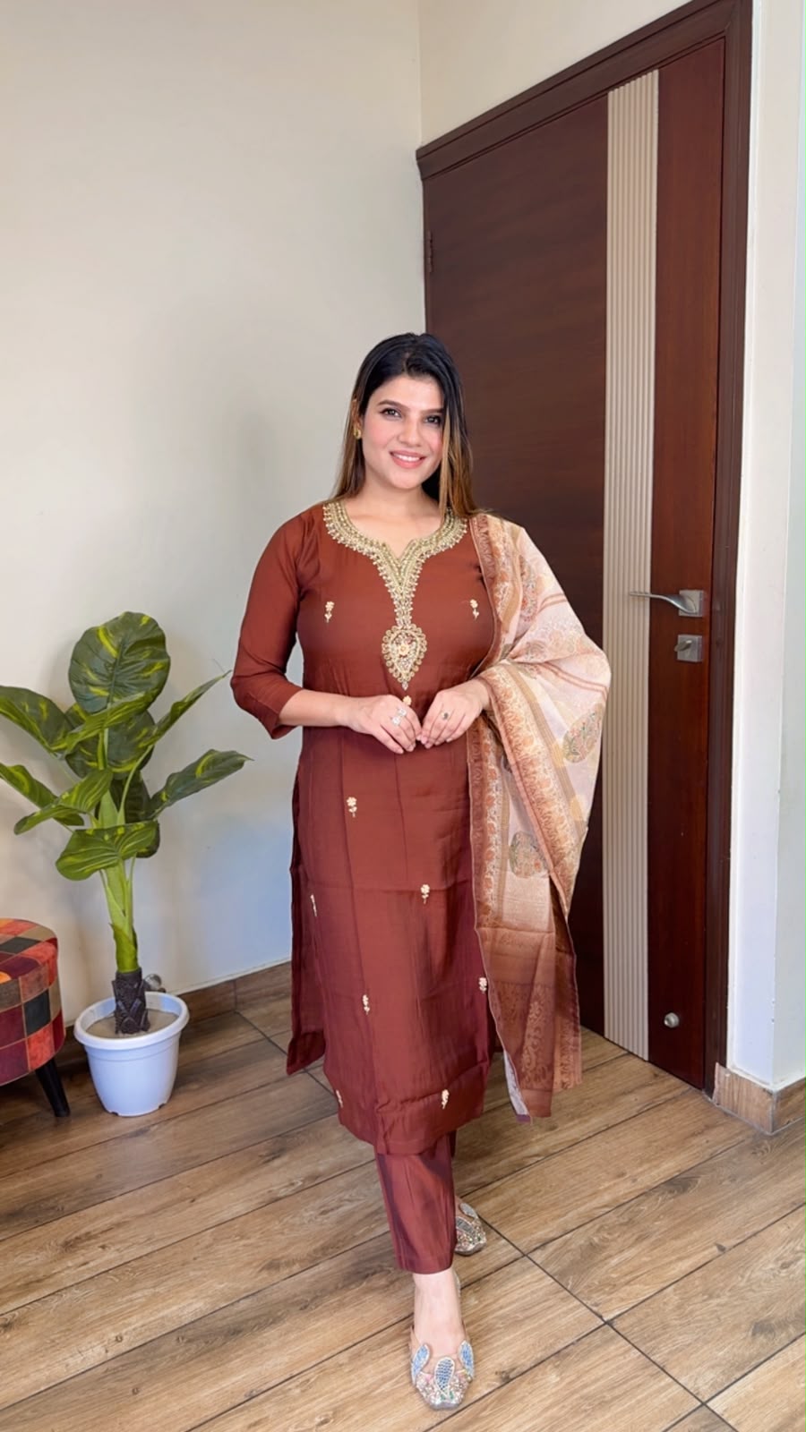 Zoya- Silk Suit