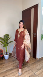 Zoya- Silk Suit