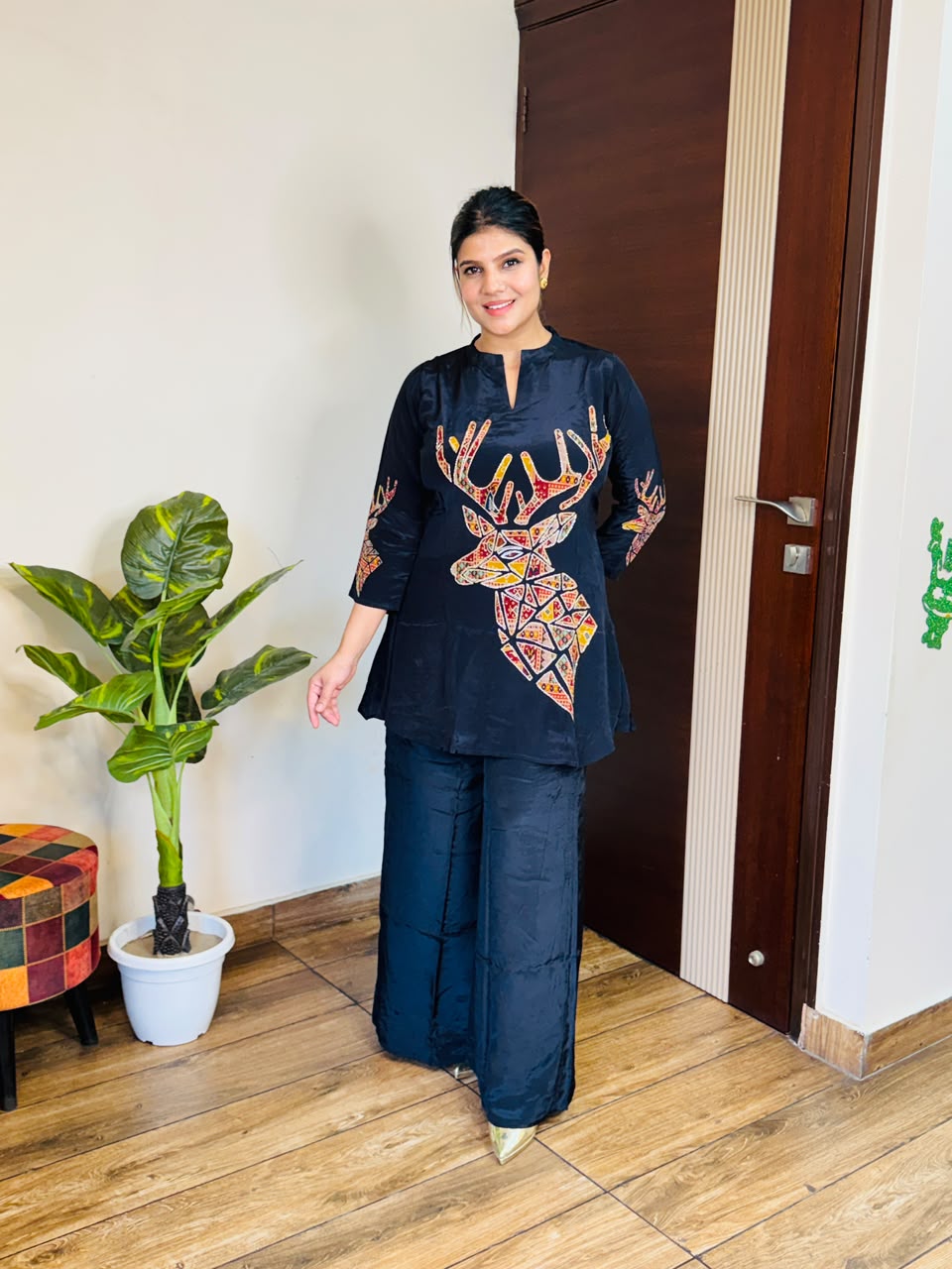 Amani- Crepe Embroidery Coordset