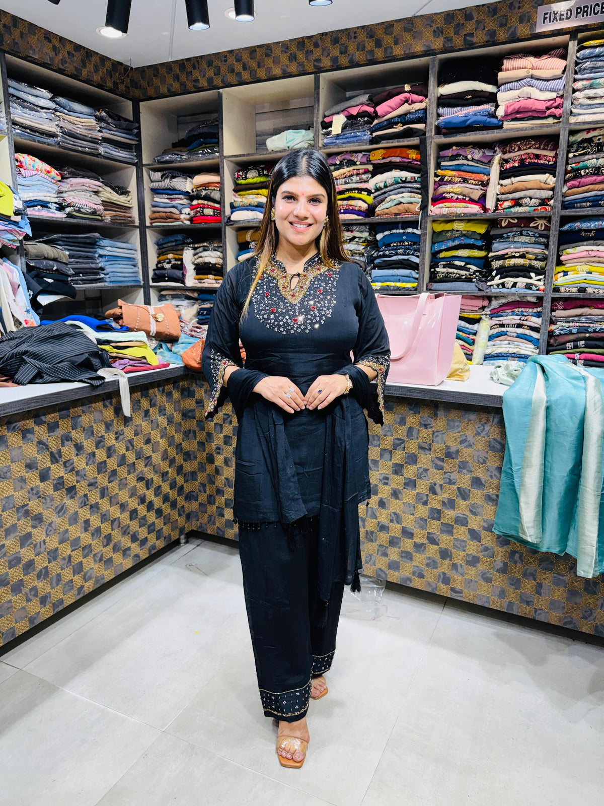 Sana- Chinon Handwork Farshi Suit