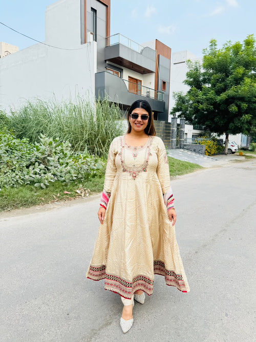 Mumtaj- Silk Anarkali Suit