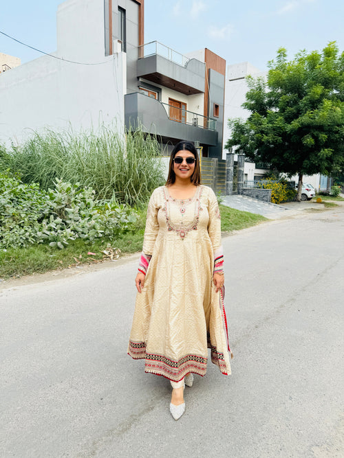 Mumtaj- Silk Anarkali Suit