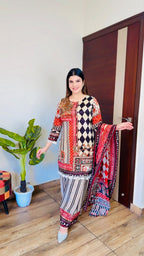 Jasmine- Crepe Farshi Salwaar suit