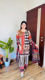 Jasmine- Crepe Farshi Salwaar suit