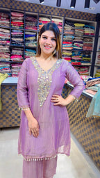 Zoya- Salsa Pearl & Sequin Handwork Suit