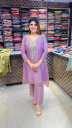 Zoya- Salsa Pearl & Sequin Handwork Suit