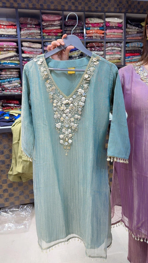 Zoya- Salsa Pearl & Sequin Handwork Suit