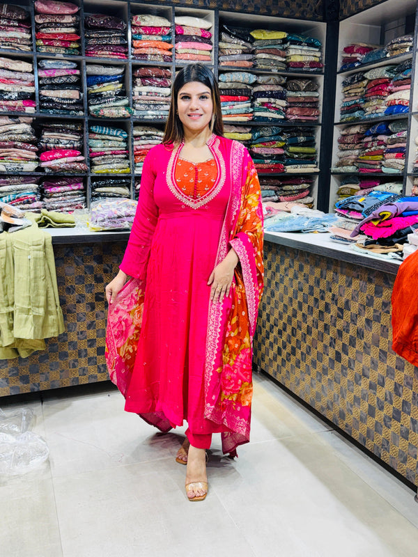 Roshni- Chinon Anarkali Suit