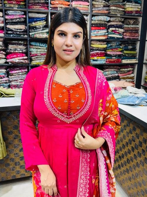 Roshni- Chinon Anarkali Suit