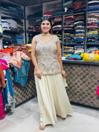 Meher- silk skirt handwork suit