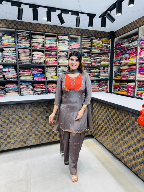 Sneha- Chinon Sharara Suit