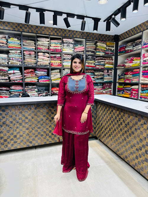 Kanika- Chinon Sharara Suit