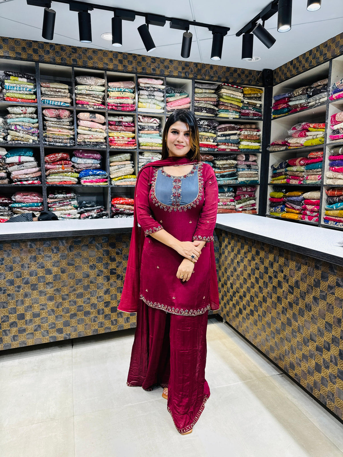 Kanika- Chinon Sharara Suit