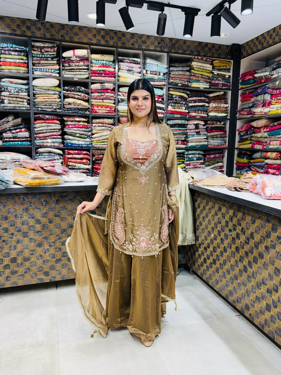 Riya- Salsa Handwork Sharara Suit