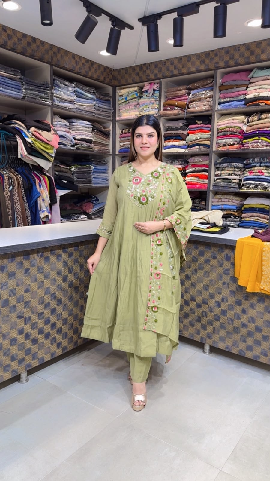 Himani- Anarkali Floral Embroidery Suit