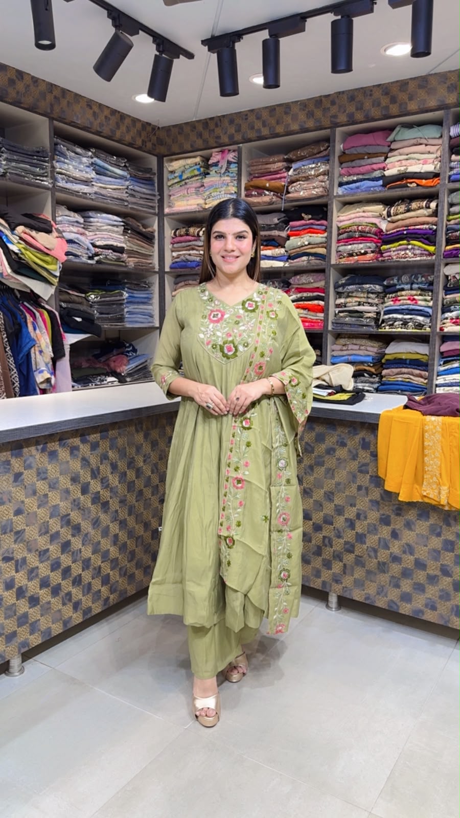 Himani- Anarkali Floral Embroidery Suit