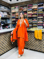 Meesha- Crepe Farshi Salwaar Handwork Suit