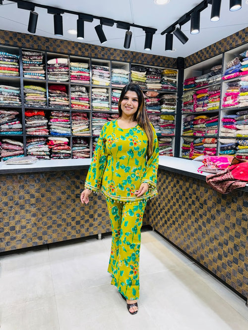 Rekha- Chinon Floral Print Co-ord Set