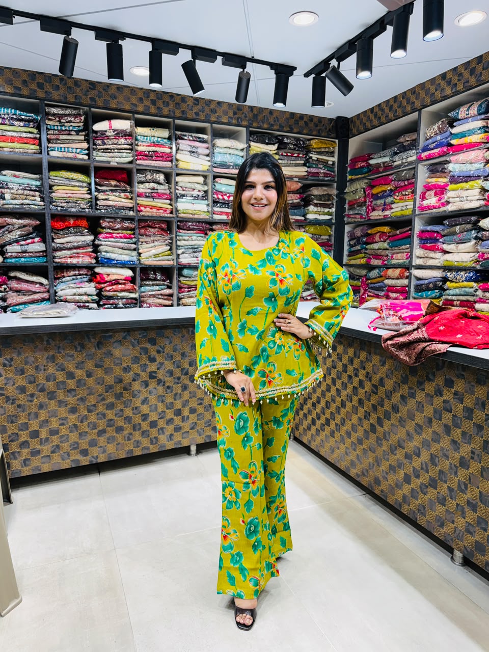 Rekha- Chinon Floral Print Co-ord Set