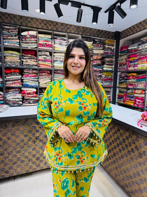 Rekha- Chinon Floral Print Co-ord Set