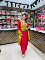Anaya- Dola Silk Multicolor Hand Embroidery