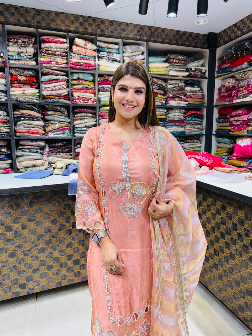 Diya- Organza Handwork Suit