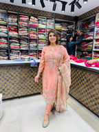 Diya- Organza Handwork Suit