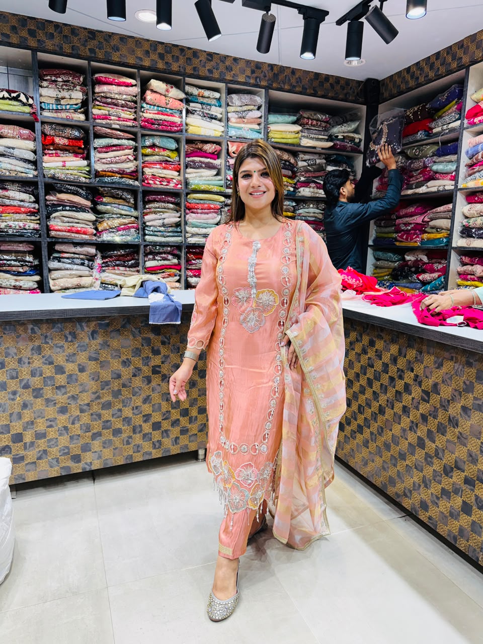 Diya- Organza Handwork Suit