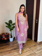 Mamta- Chinon Mirrorwork 3pc Suit